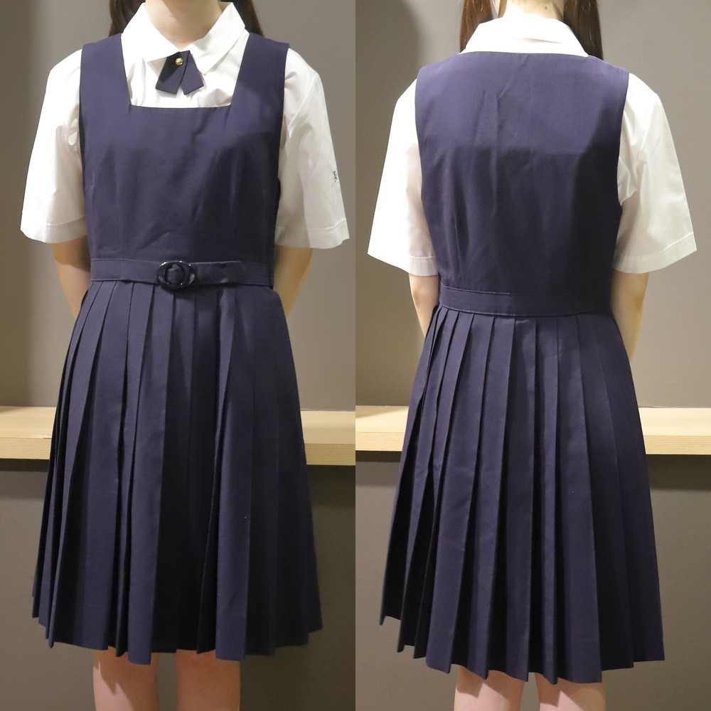 福岡県立西田川高等学校 夏用ジャンパースカート 半袖ブラウス 女子制服