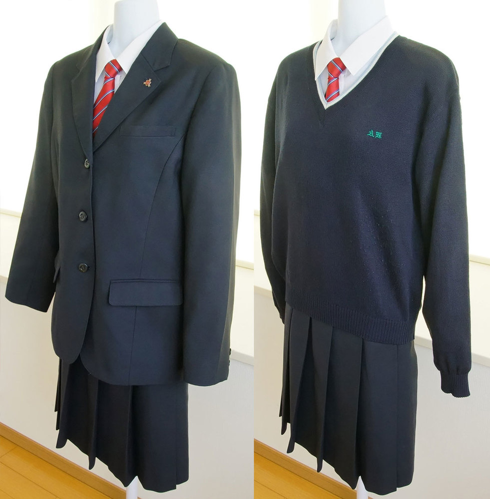 福岡県立朝倉東高校 現行制服セット サイズ 170b 冬服中間服 良品