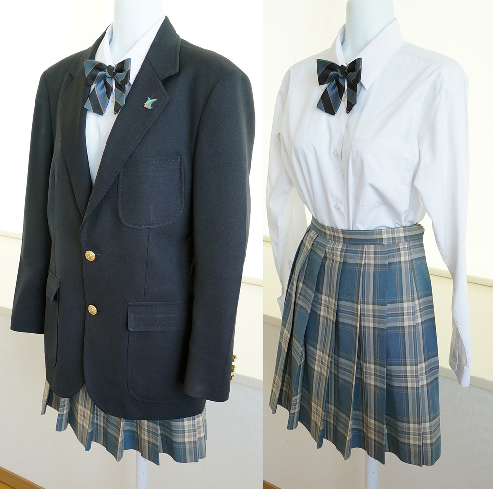 金沢総合高校 制服 スカートファッション