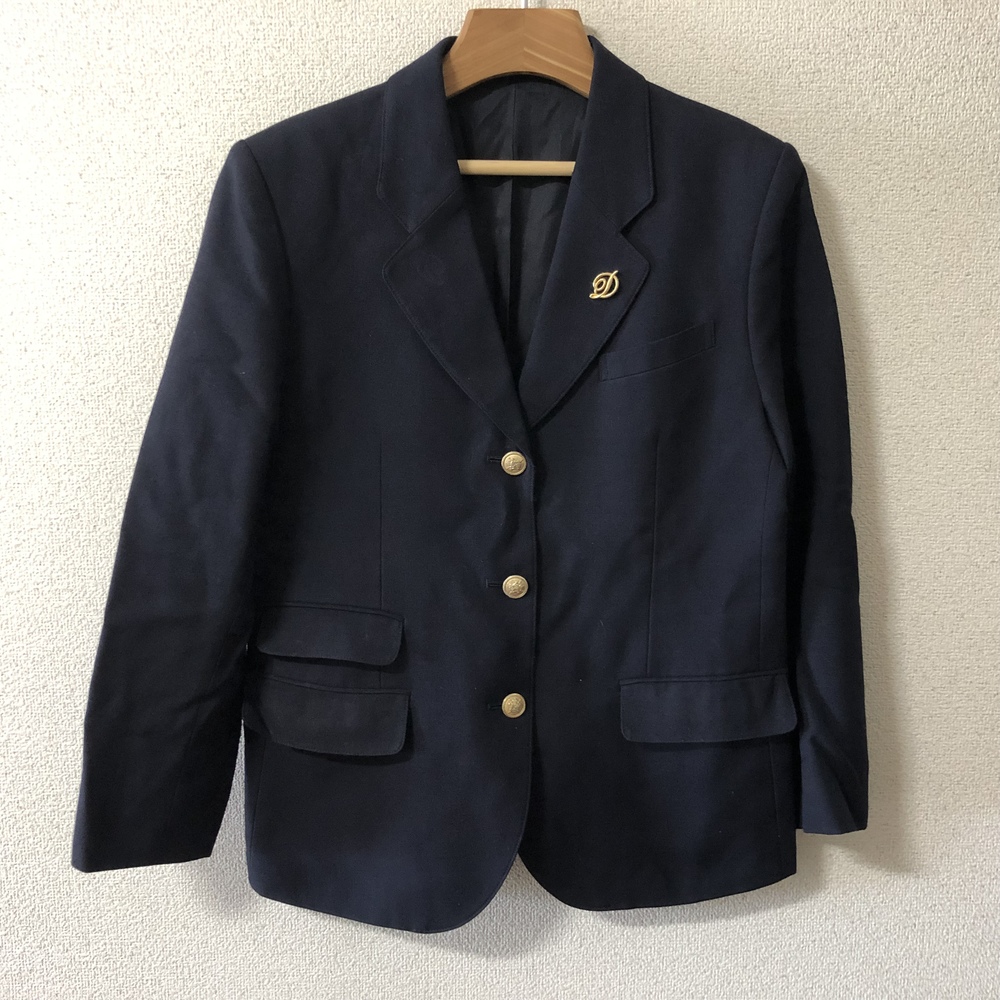 制服市場 - [不明] 中学 高校 校章付き 女子 制服 ジャケット ブレザー L 上衣