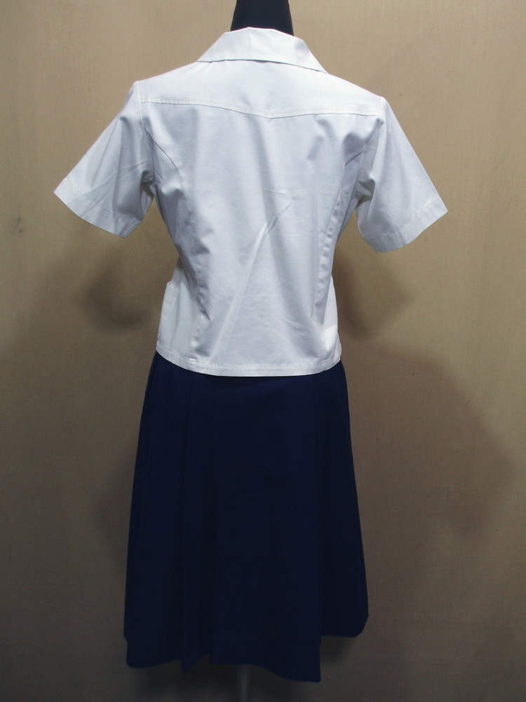 制服市場 広島県(160) ☆ 広島県立福山明王台高等学校 ☆ 白セーラー 半袖/スカート 上下セット 制服 美品