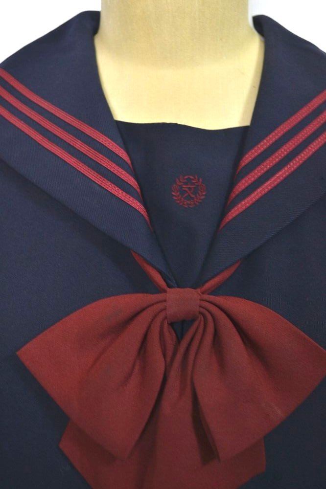 制服市場 - 東京都 文化女子大学附属杉並中学校 赤ライン旧セーラー冬服 リボン