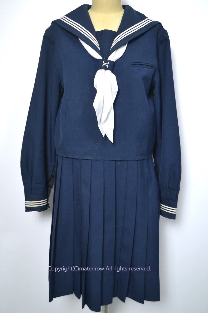 茨城県 つくばみらい市立伊奈東中学校 セーラー冬服 大