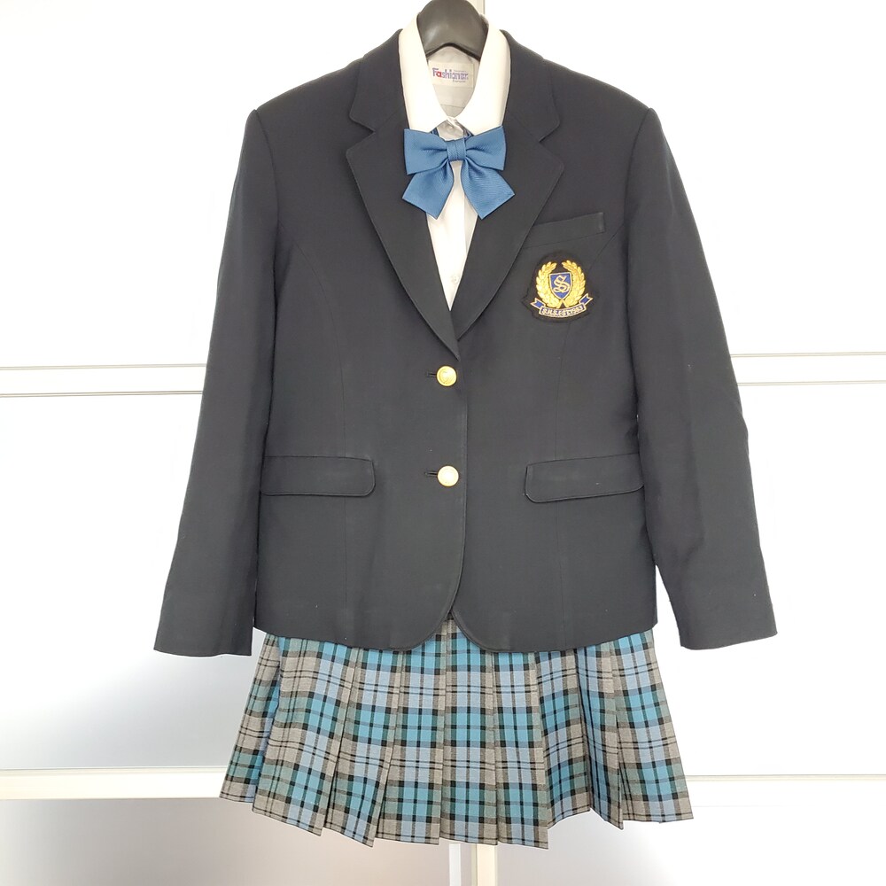 神奈川県 新栄高校 冬服一式 チェック柄スカート（ブレザー