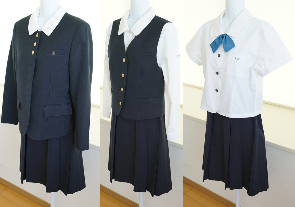 制服市場 ★埼玉県 浦和明の星女子中学高校 [現行制服セット サイズ165A] 中高2種フルセット 校章付き