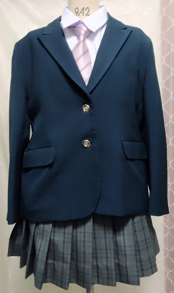 大きなサイズ 東京都立福生高校 旧制服 緑ブレザーと夏冬ミニ丈スカート いろいろ 送料無料