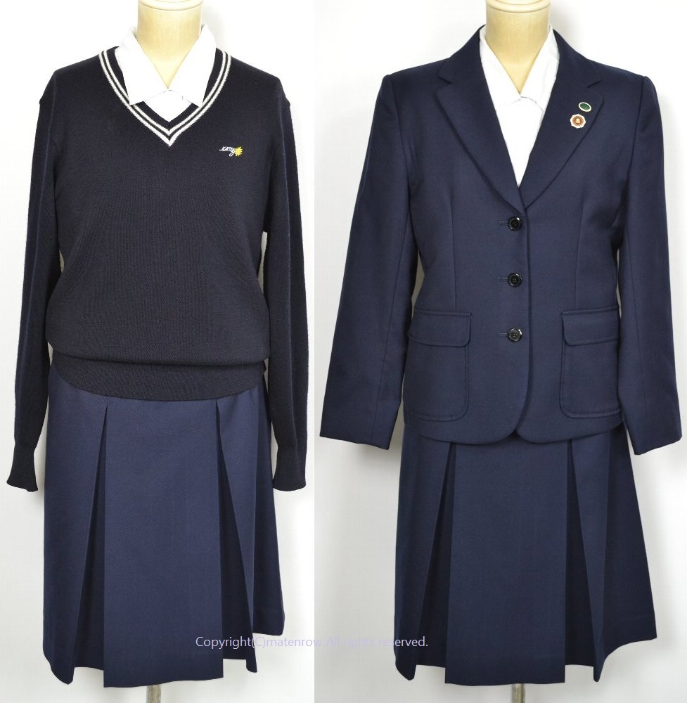 埼玉県立 春日部女子高等学校 ブレザー冬服 校章 学年章