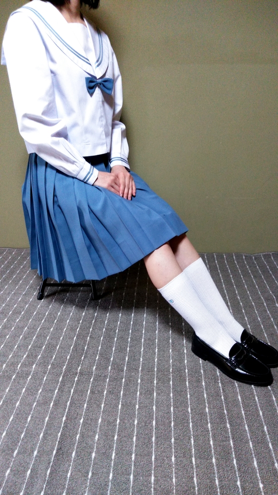 制服市場 宮崎県 極美品!!宮崎市立生目南中学校夏服セット淡いグリーン基調水着付