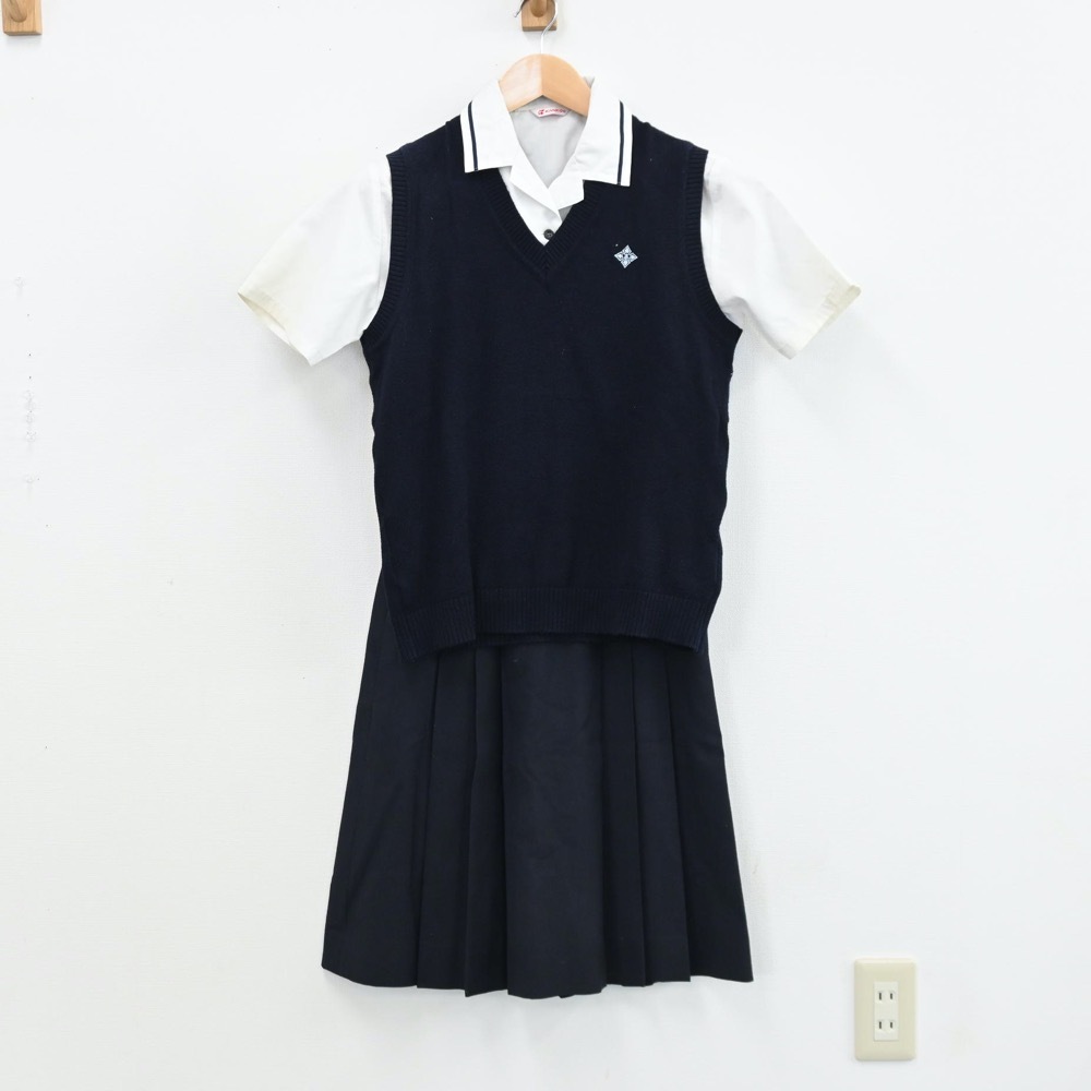 福岡県 福岡県立筑紫丘高等学校 女子制服 4点 sf008494