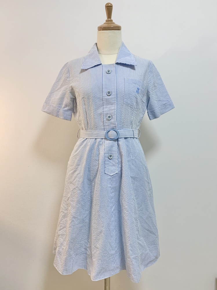 東京都 頌栄女子学院 中学校・高等学校 水色盛夏服 夏制服ワンピース - コスプレ衣装