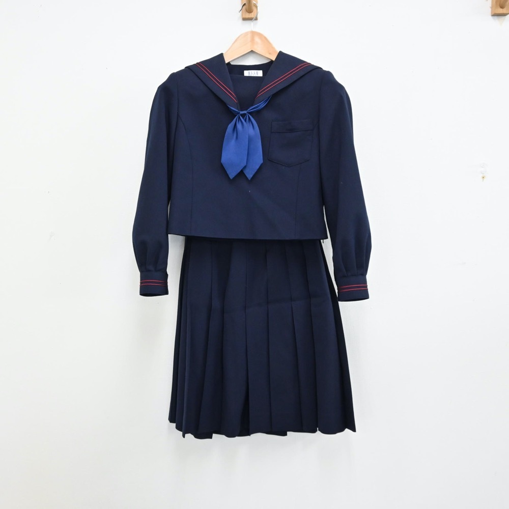 制服市場 福島県 須賀川市立第二中学校 女子制服 3点 sf011437