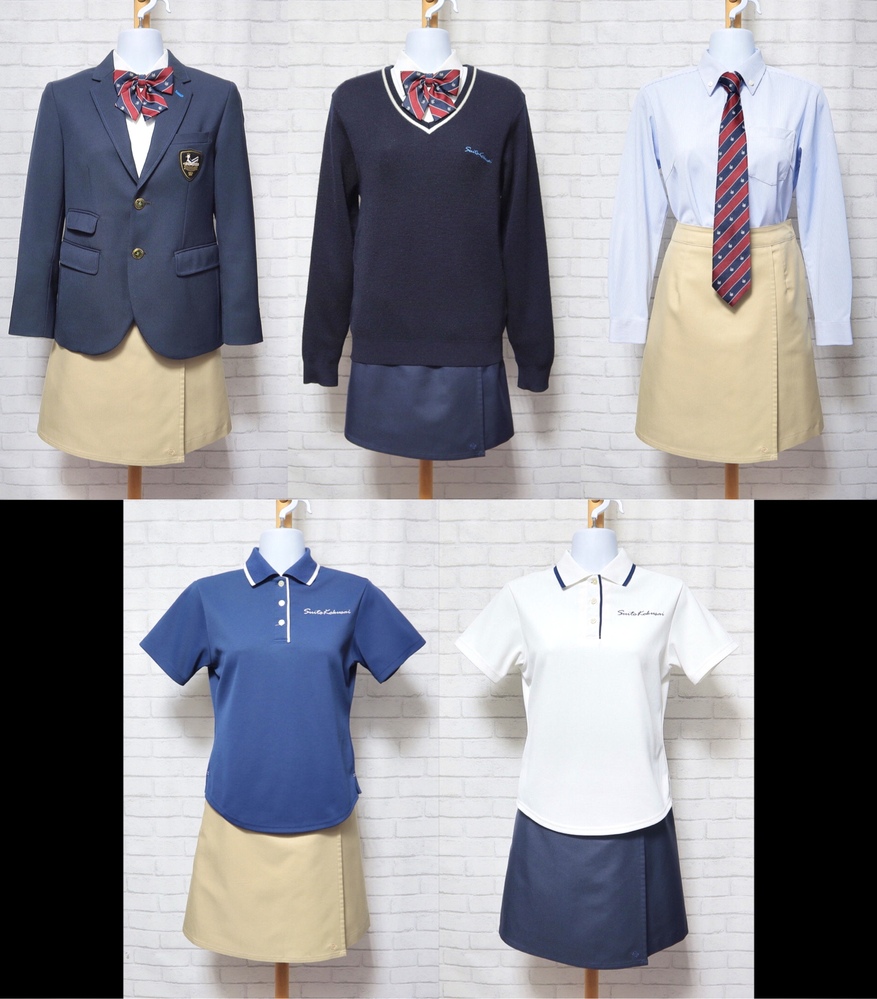 大阪府 水都国際中学高校 [現行制服 サイズ 5P] 夏服冬服中間服ブレザー キュロットスカート