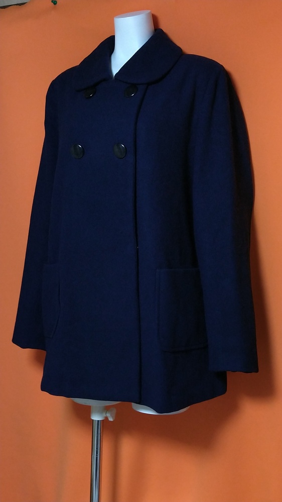 制服市場 熊本県 八代南高等学校 特大 コート 紺 冬服。