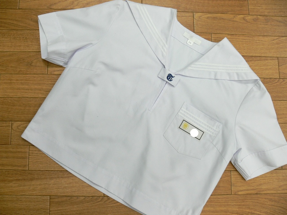 制服市場 3432 兵庫県高砂市立 竜山中学校 白3本ライン冬夏セーラーセット