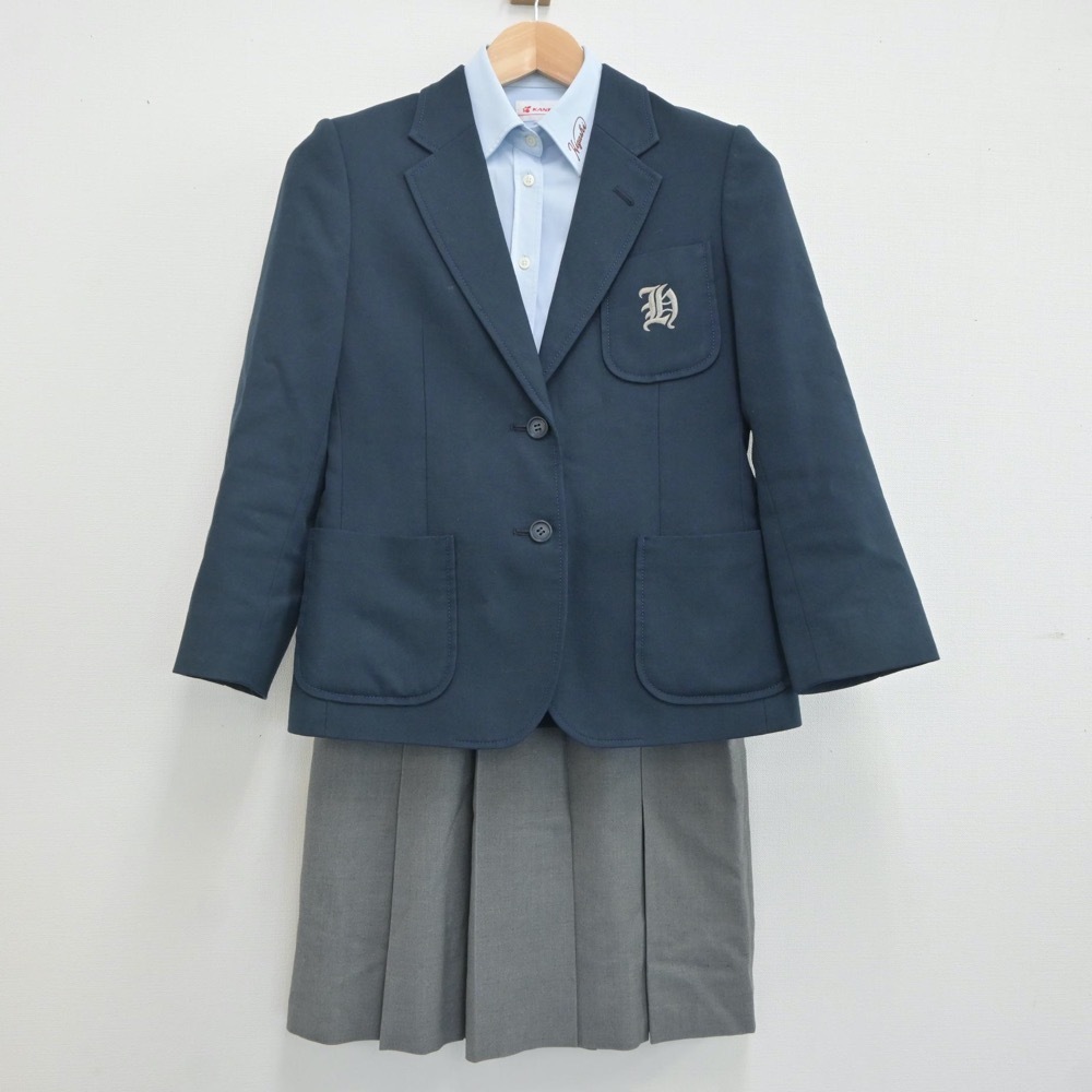 制服市場 京都府 八幡市立男山東中学校 女子制服 3点 sf020096