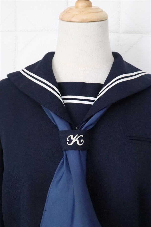 制服市場 千葉県 野田市立 川間中学校 女子 制服 セーラー服 冬服上下セット