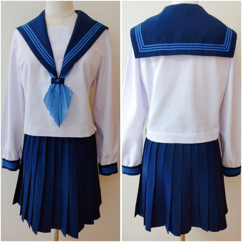 ★人気No１★本物制服★高知南高校★冬セーラー服★指定スカーフ付★夢桔梗 入交学服★ 新品☆人気No１☆本物制服☆高知南高校☆大きめ☆冬セーラー服
