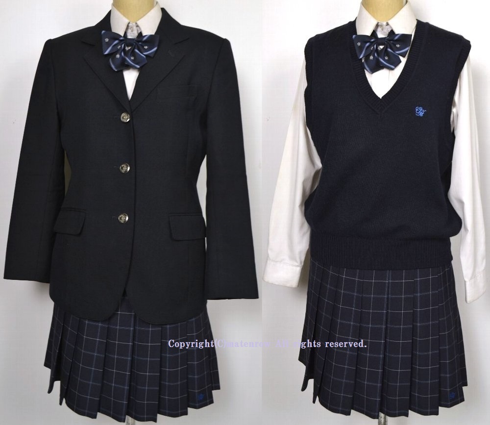 千葉県 生浜高等学校 ブレザー冬服 リボン(JNA2441)