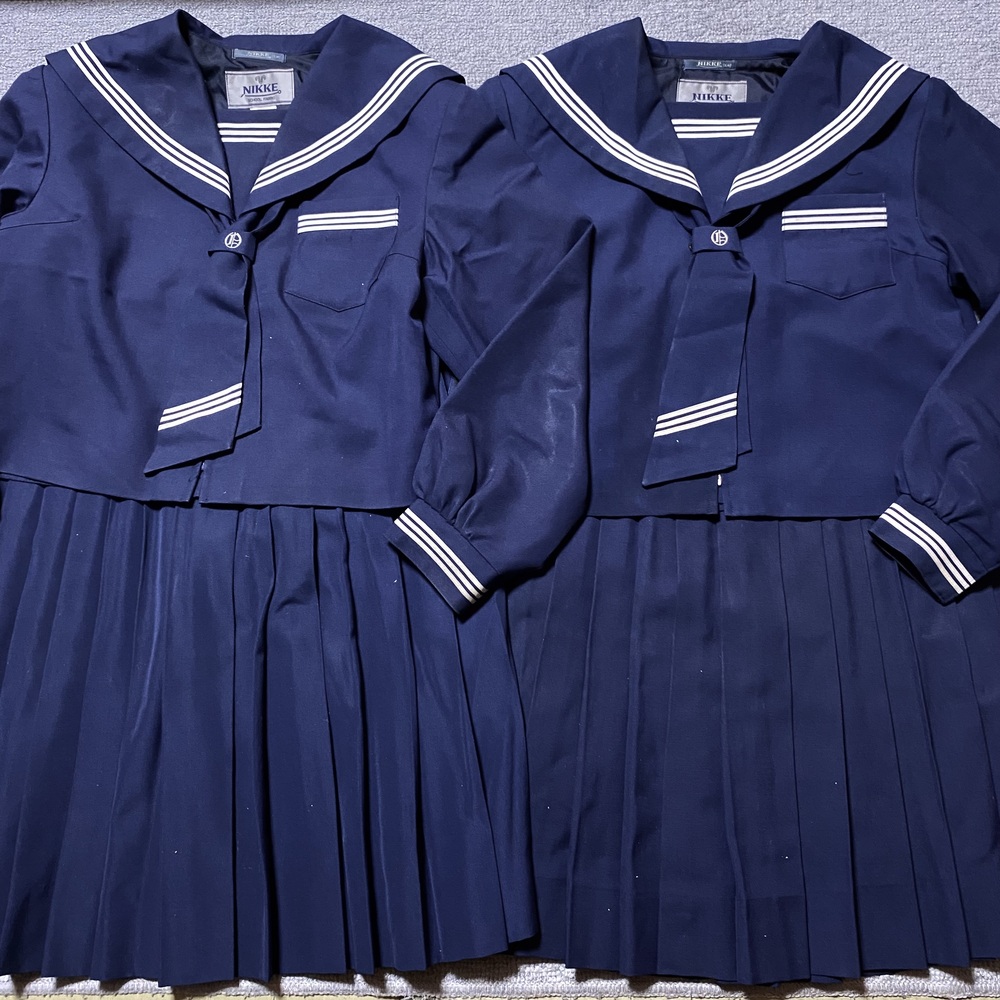 兵庫県 姫路市立大津中学校制服 セーラー服 スカート タイ ２セット