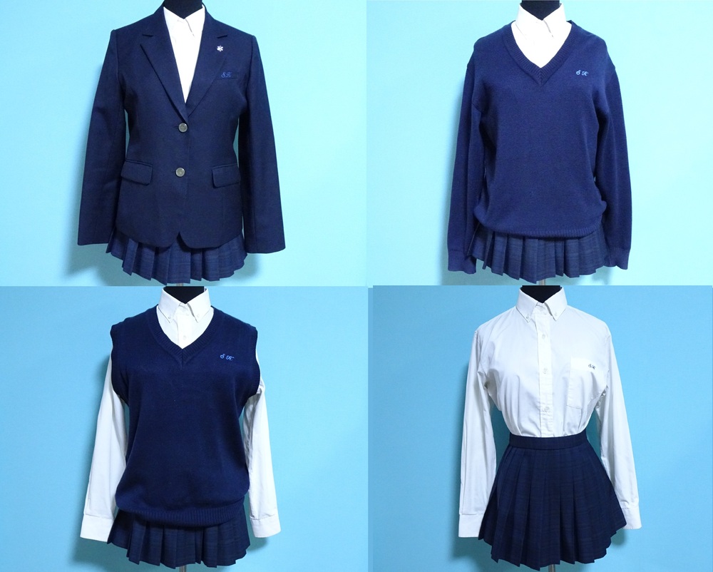 制服市場 大阪府 1272☆大阪府立 堺上高校☆ブレザー制服冬セット 校章付 サイズL