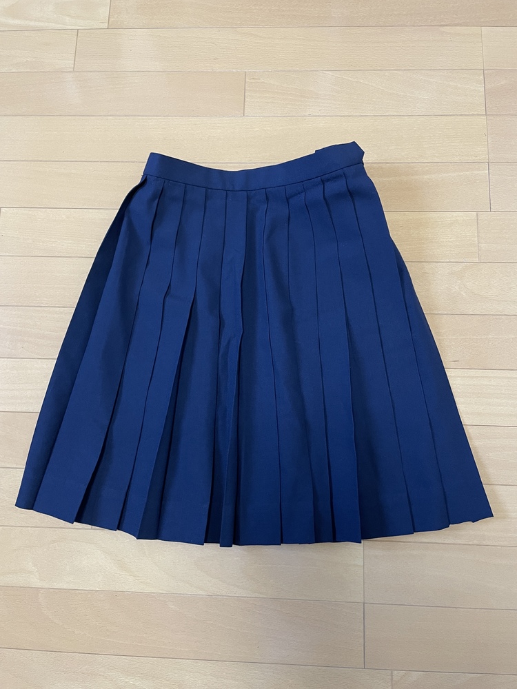 制服市場 愛知県 335 名古屋市立宮中学校 紺色 プリーツスカート 夏服 女子制服 苗字記名あり