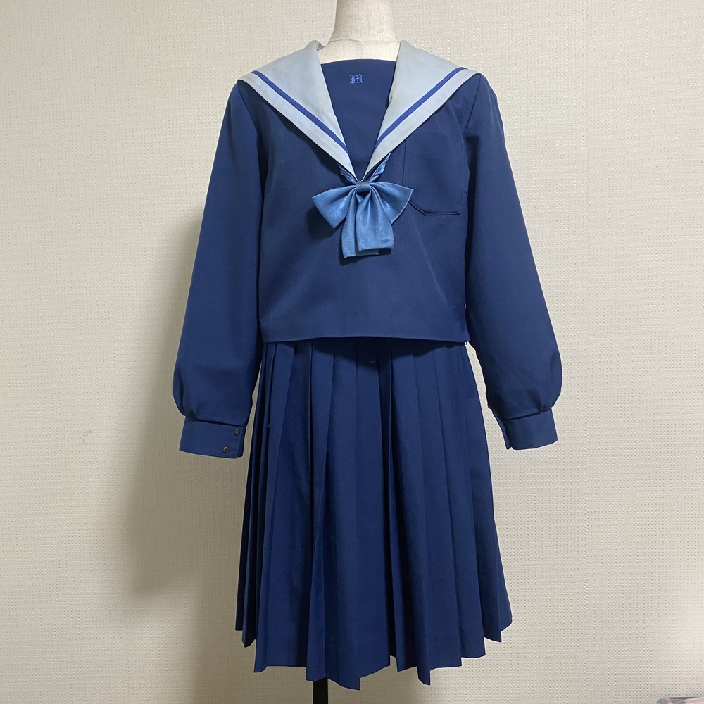 愛知県 【SE051】 南城中学校 セーラー服スカートセット 学生服 女子