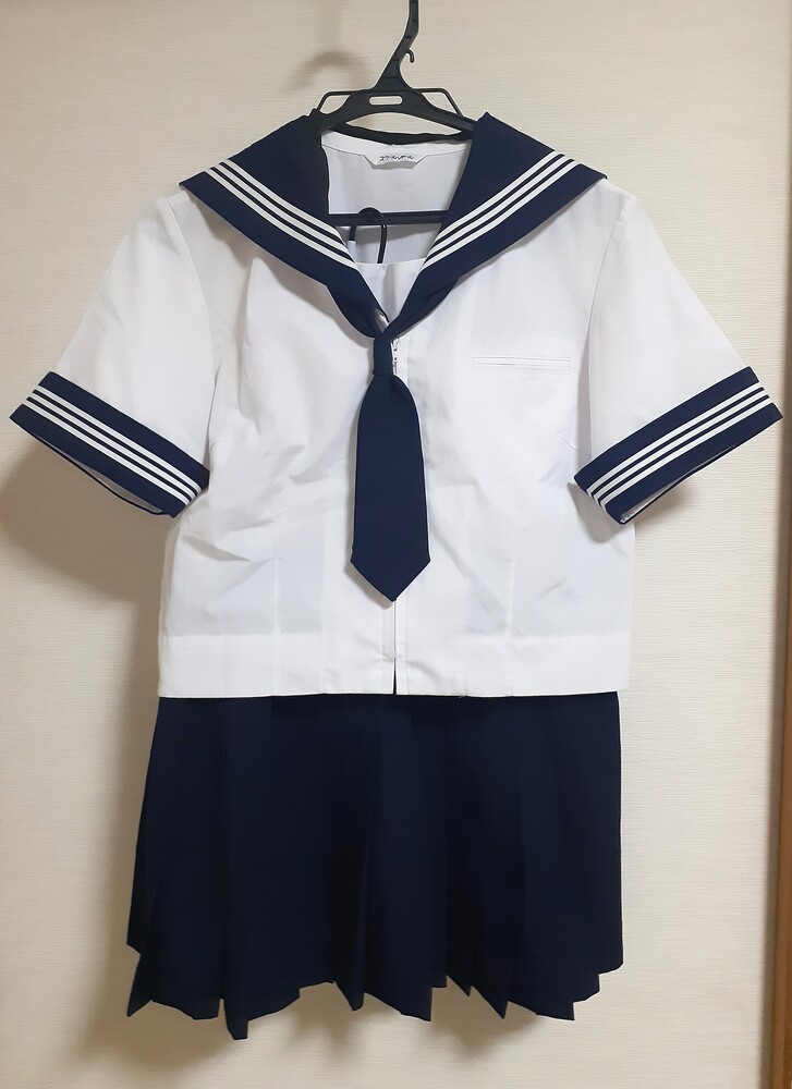 千葉県 野田市立南部中学校 セーラー服 夏服 ミニ タイ