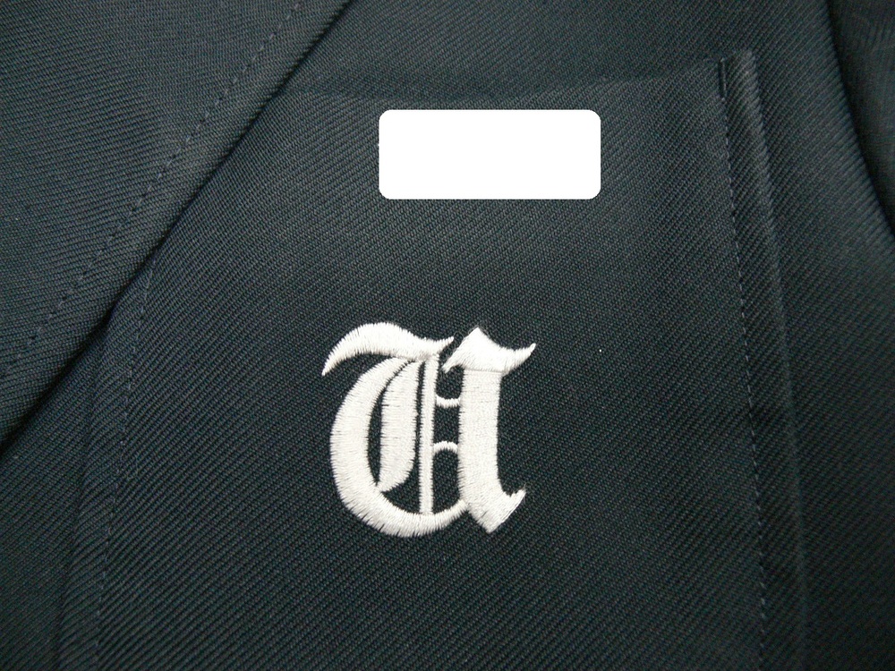 制服市場 大阪府 7973 《大阪市立 瓜破中学校》グリーン系ブレザー制服冬夏セット 名札・校章付