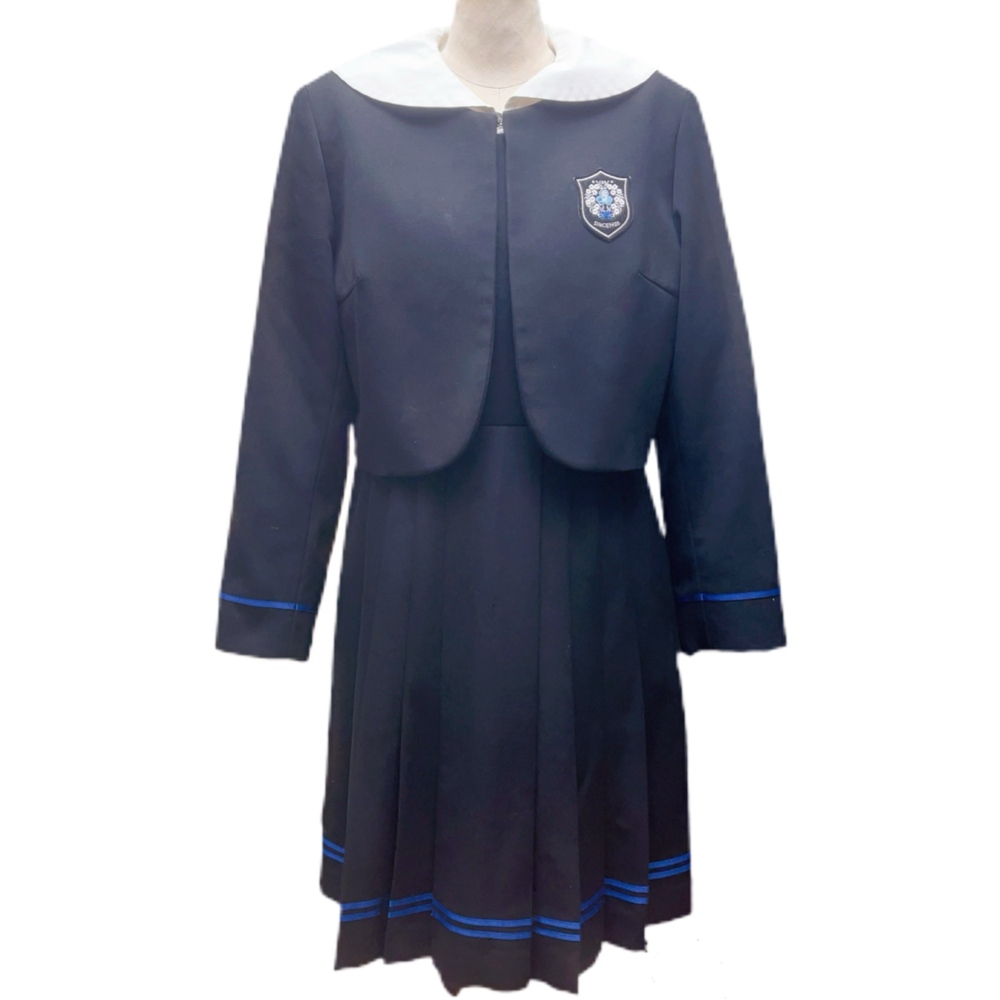 瀧野川女子学園高等学校 長袖セーラーブラウス クローバー校章刺繍 瀧野川女子学園高等学校 長袖セーラーブラウス クローバー校章