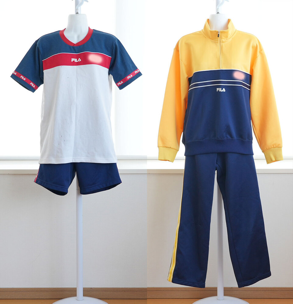 瀧野川女子　旧制服リボン　トレーニングジャージ上　ハーフパンツ S69 東京都 瀧野川女子学園 旧モデル 体操服 体操着 シャツ+ハーフ