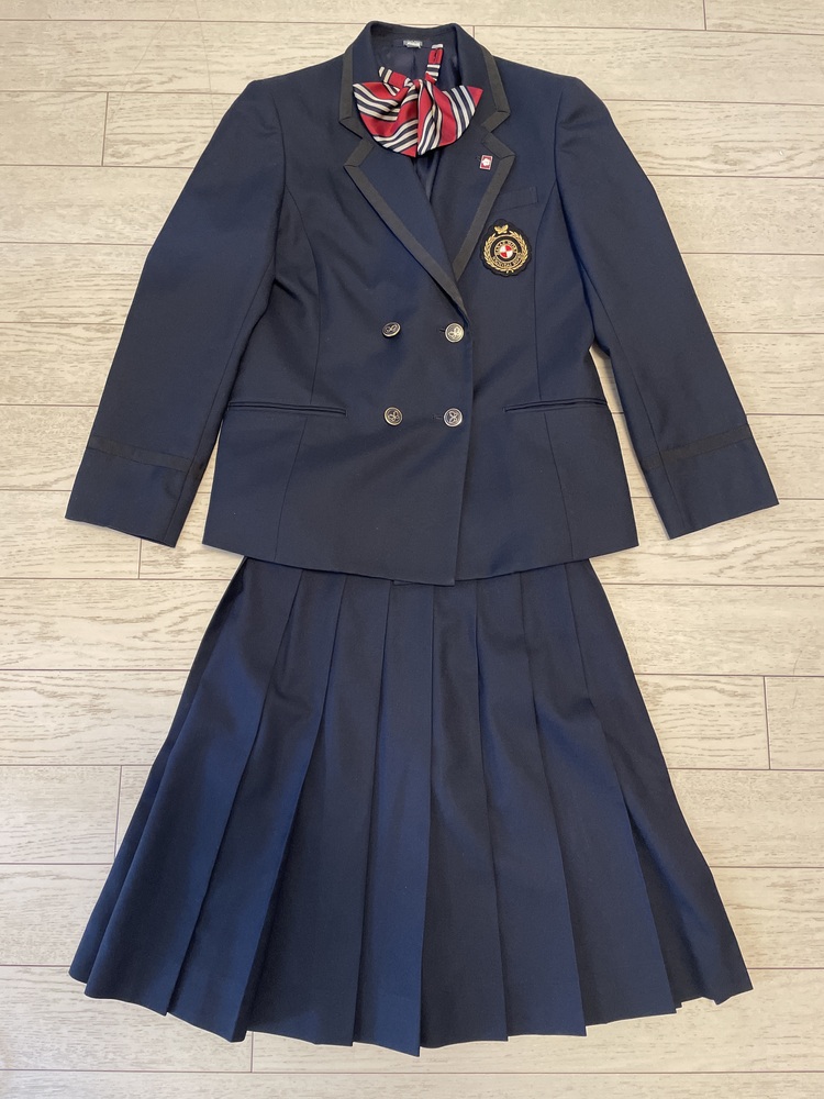 【ちなみ】HANAE MORI  制服セット 岡山県就実高校 女子冬服夏服制服8点フルセット 特大サイズ170B HANAE